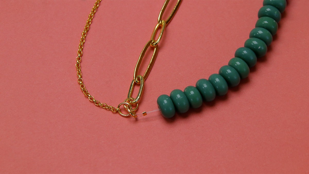 Tuto necklace multi strings heishi beads : Step 5 Tuto necklace multi strings heishi beads : Step 5