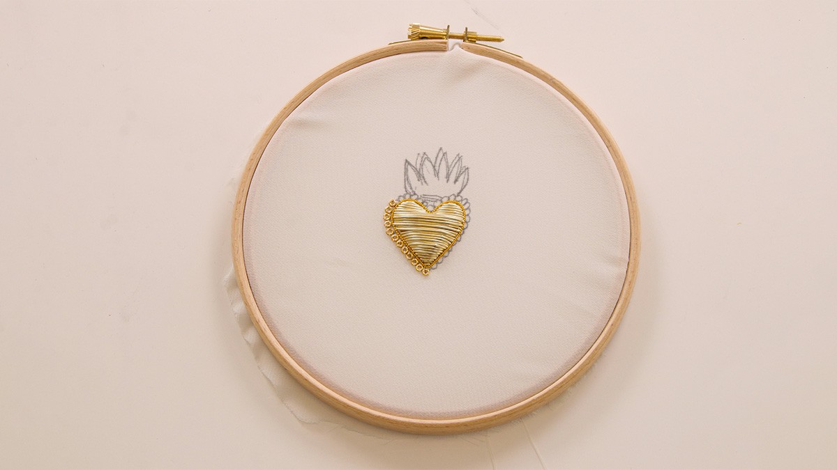 Tuto brooch cannetille ex-voto : Step 5