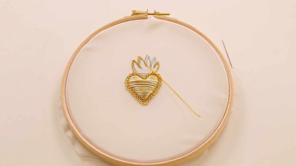 Tuto brooch cannetille ex-voto : Step 6