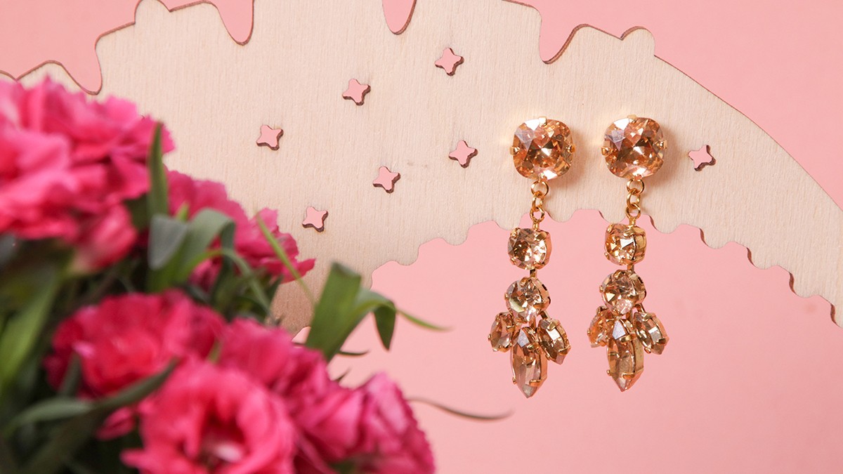 PureCrystal pendant earrings