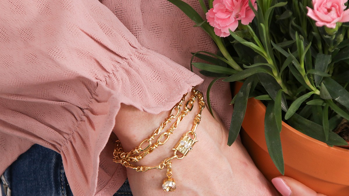 Bracelet chaîne et cristal PureCrystal