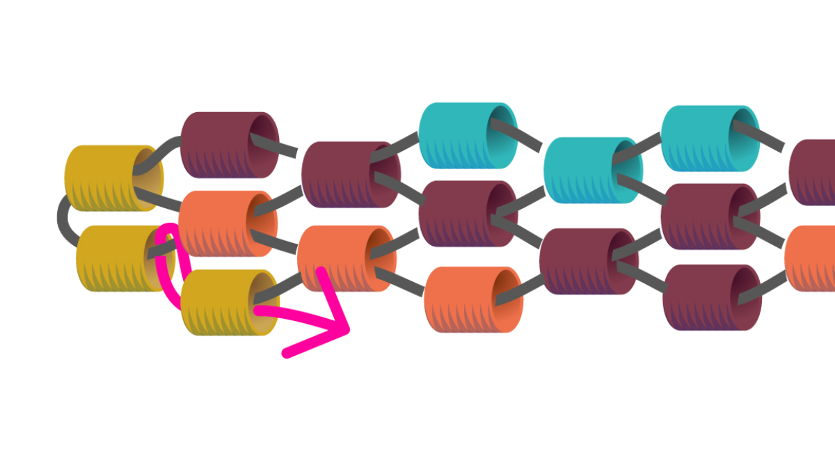 Weaving grid Miyuki Cuff in Odd Peyote : Step 8 Weaving grid Miyuki Cuff in Odd Peyote : Step 8