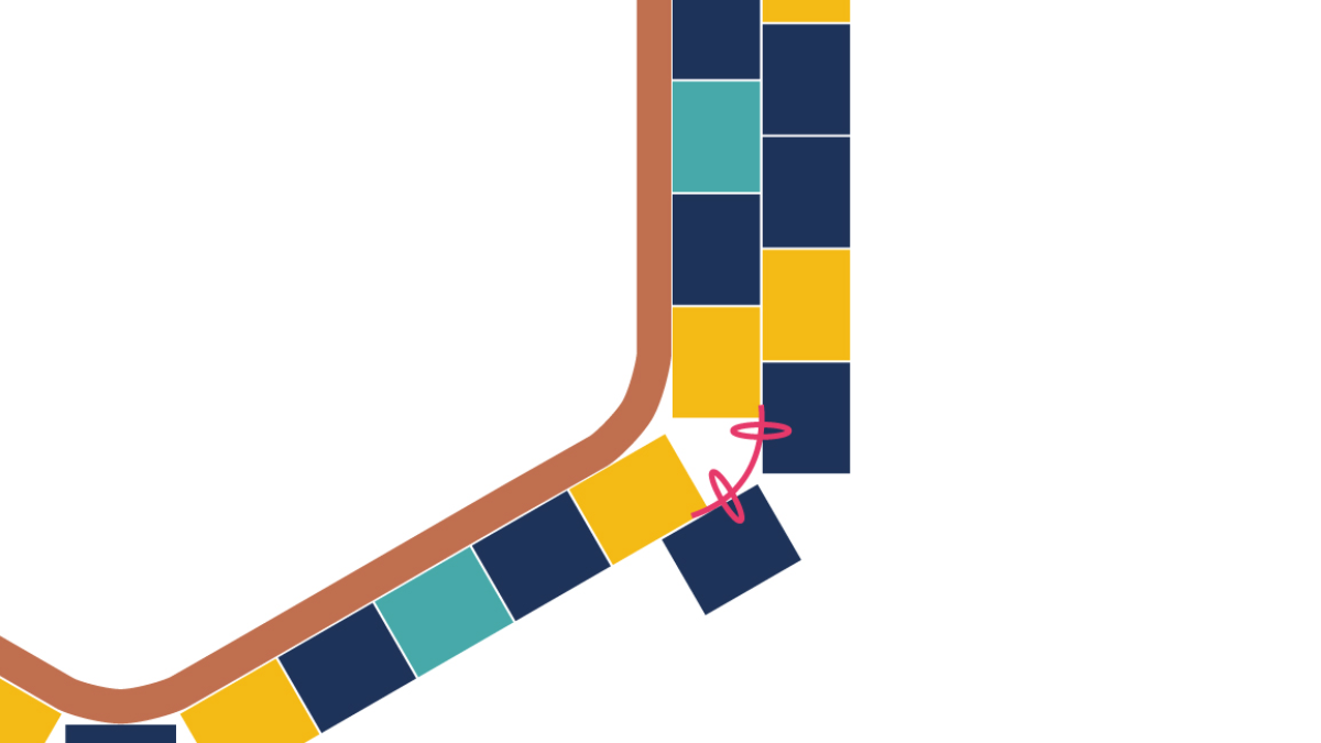 Hexagon necklace in Brick Stitch : Step 5