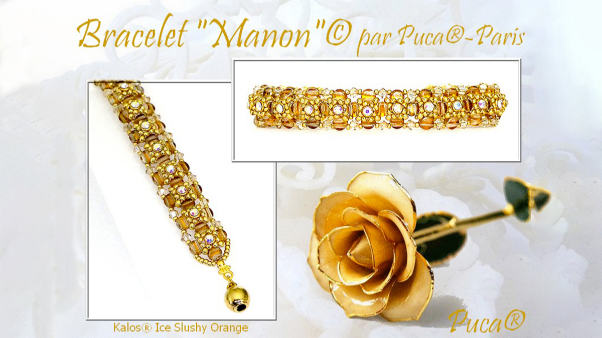 Schema Manon bracelet in Kalos beads by Puca Schema Manon bracelet in Kalos beads by Puca