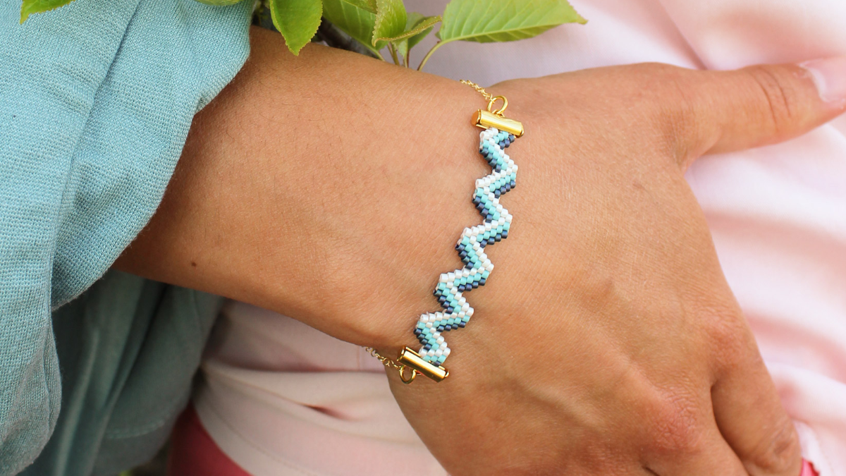 Miyuki ZigZag weaving bracelet Brick Stitch
