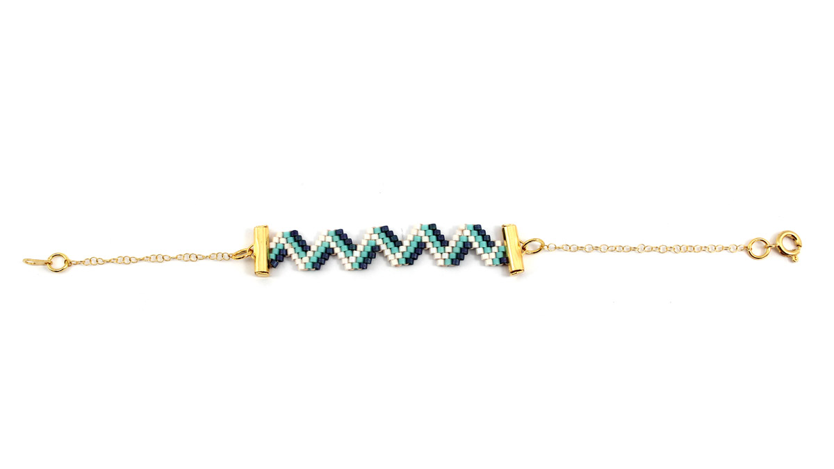 Miyuki ZigZag weaving bracelet Brick Stitch : Step 5