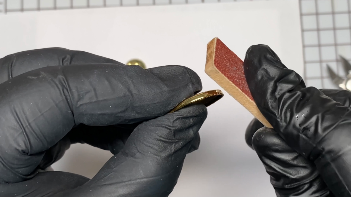 Polymer clay, ink and UV resin pendant earrings : Step 2 Polymer clay, ink and UV resin pendant earrings : Step 2