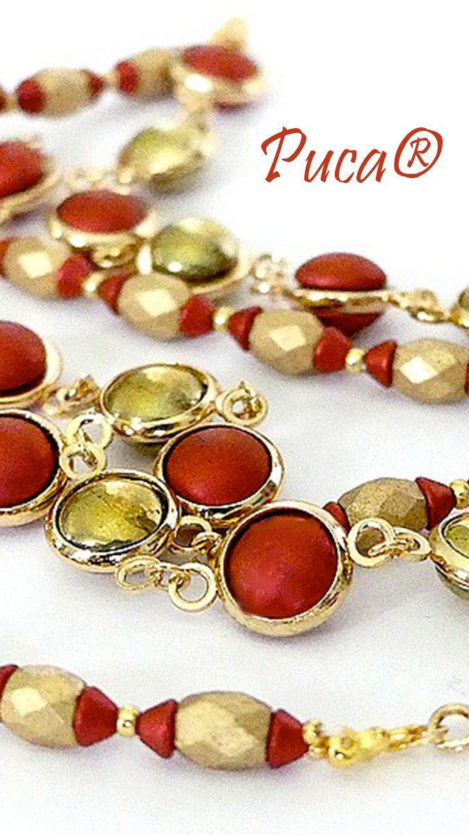 Schema Carietta necklace with glass cabochons by Puca Schema Carietta necklace with glass cabochons by Puca