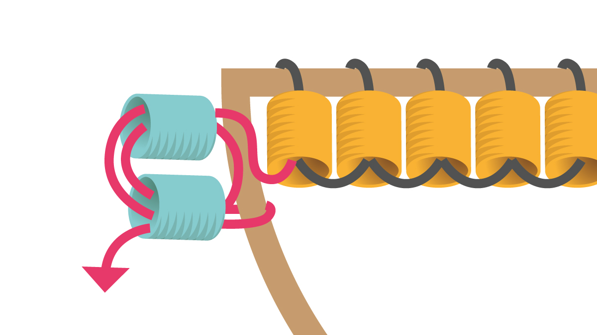 Miyuki half circle earrings in Brick Stitch : Step 1