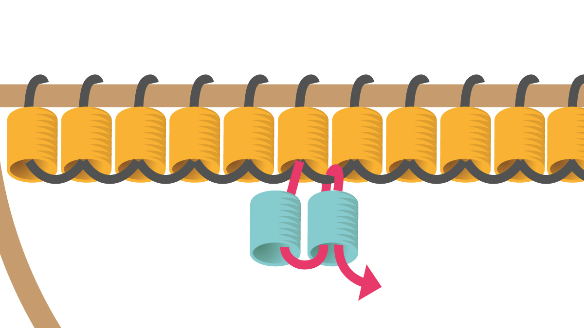 Miyuki half circle earrings in Brick Stitch : Step 4