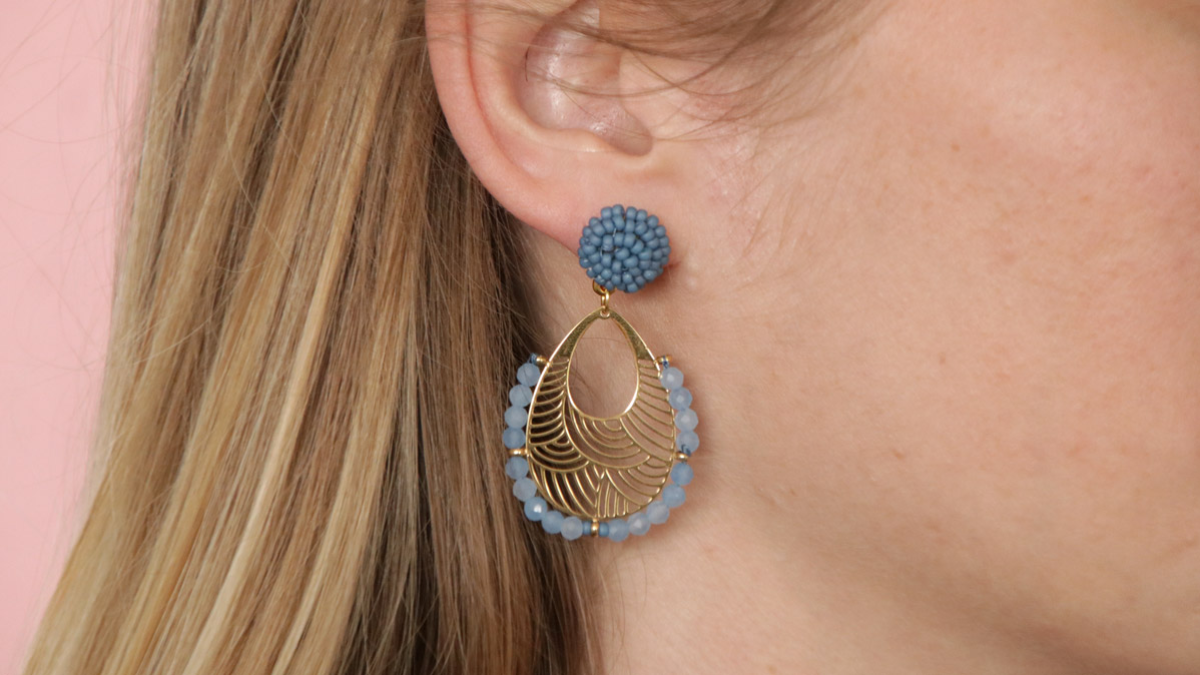 Schema  Miyuki seed beads ear studs and drop candlestick