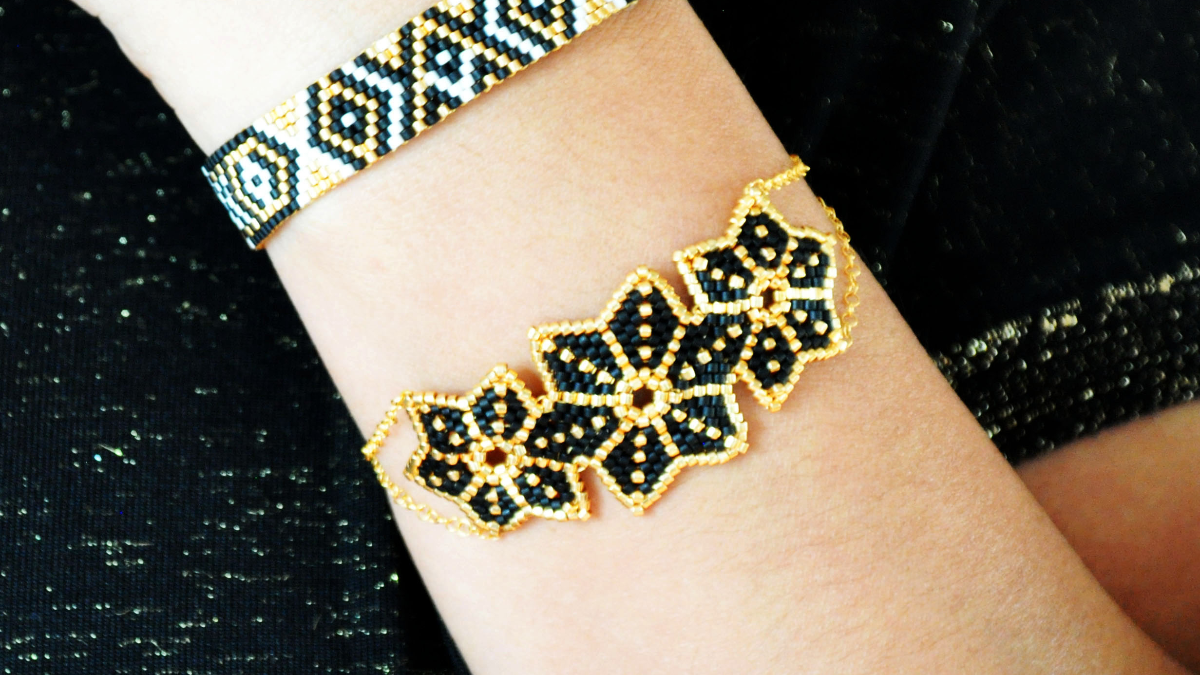 Schema Tuto Miyuki Japanese star bracelet in circular Peyote Schema Tuto Miyuki Japanese star bracelet in circular Peyote