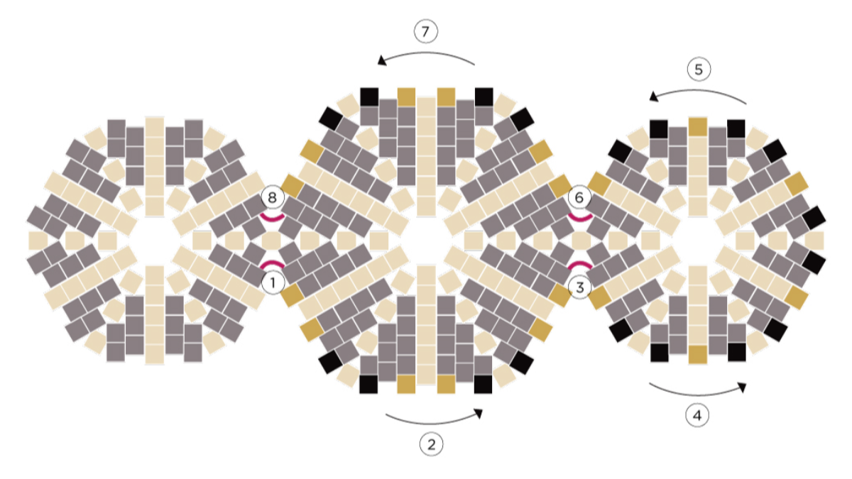 Tuto Miyuki Japanese star bracelet in circular Peyote : Step 3 Tuto Miyuki Japanese star bracelet in circular Peyote : Step 3