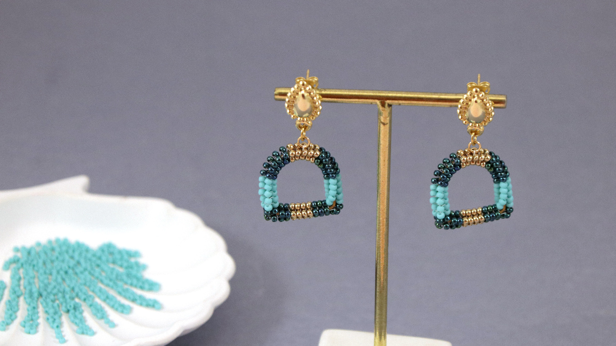 Schema  Herringbone tubular earrings tutorial with Miyuki seed beads