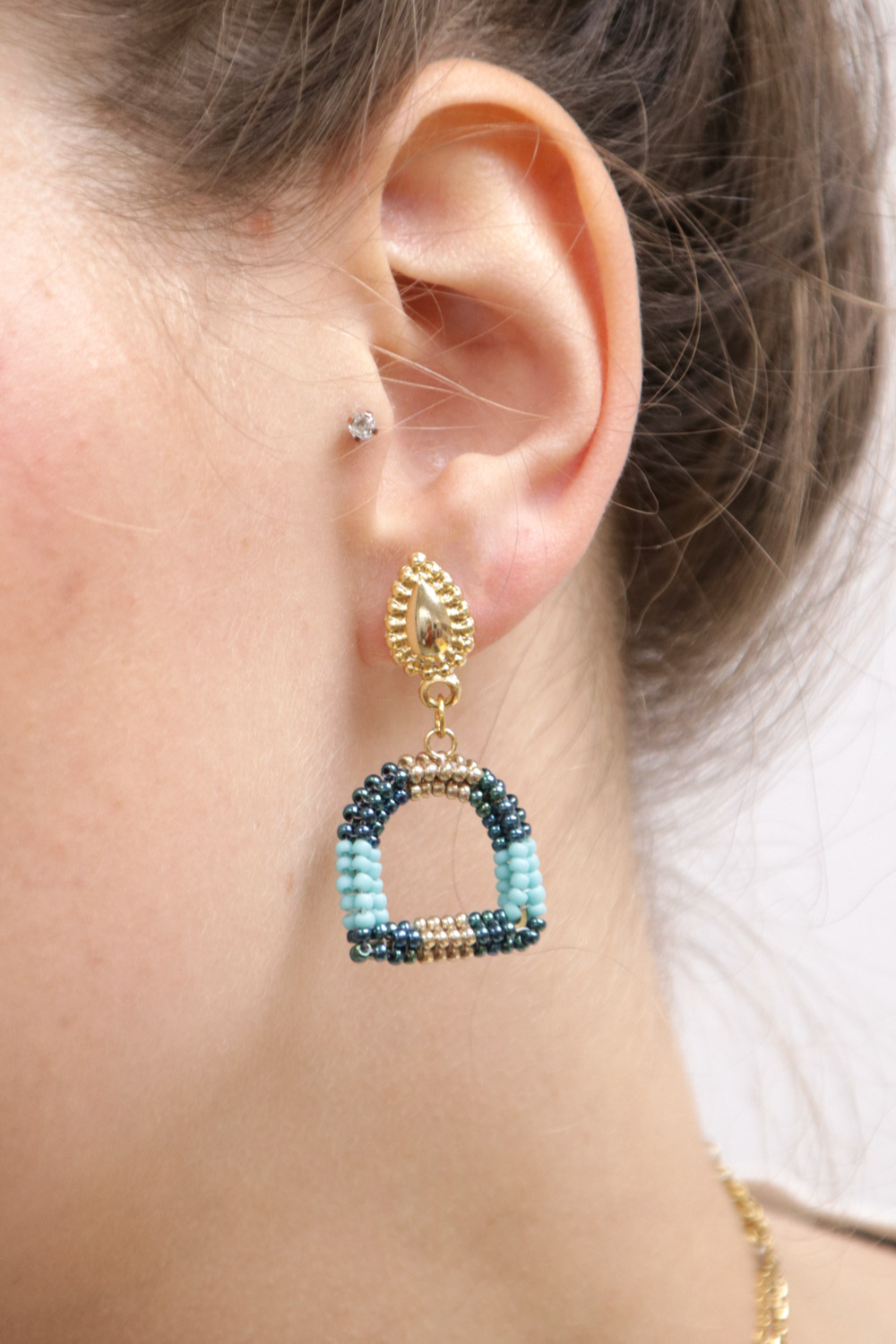 Schema  Herringbone tubular earrings tutorial with Miyuki seed beads