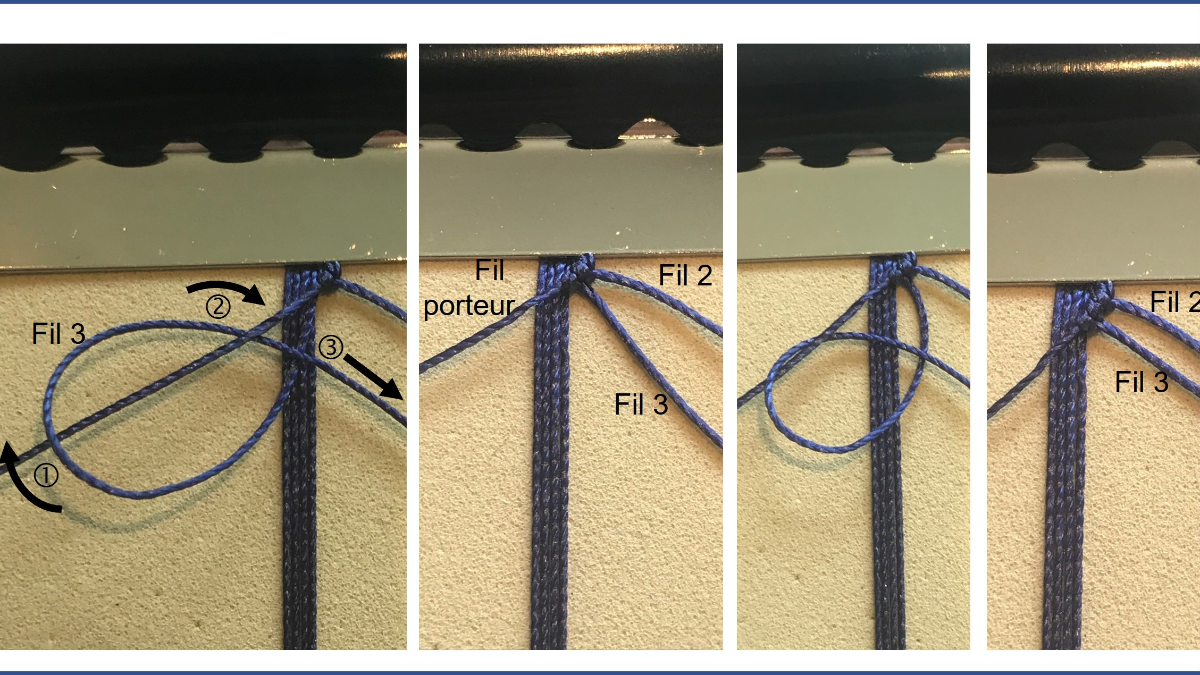 Men's micro macramé bracelet : Step 4 Men's micro macramé bracelet : Step 4