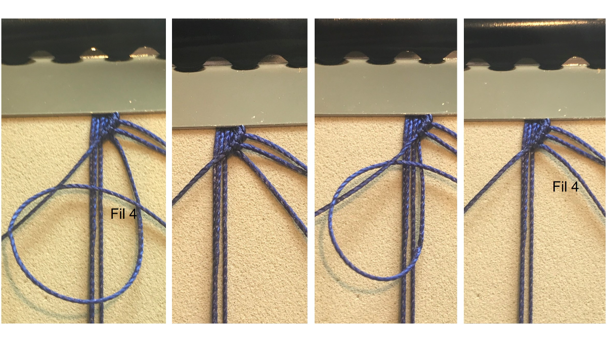 Men's micro macramé bracelet : Step 5 Men's micro macramé bracelet : Step 5