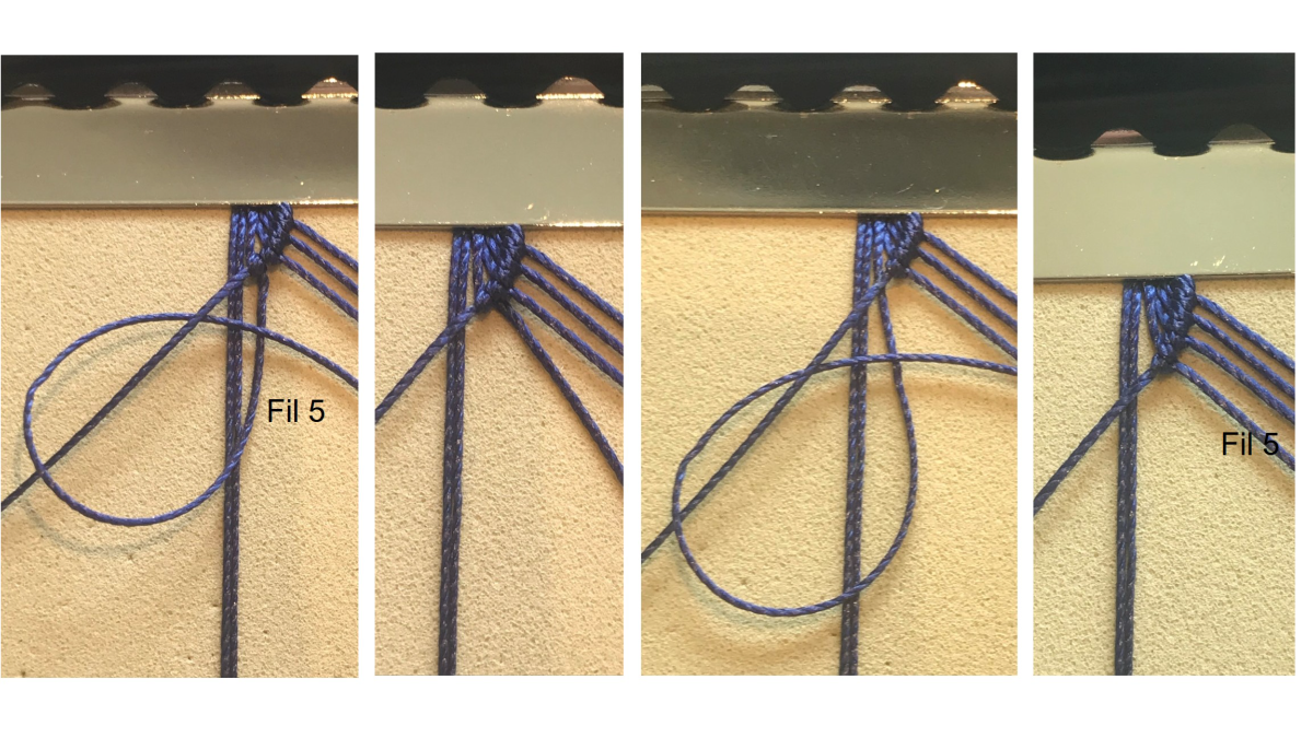 Men's micro macramé bracelet : Step 6 Men's micro macramé bracelet : Step 6