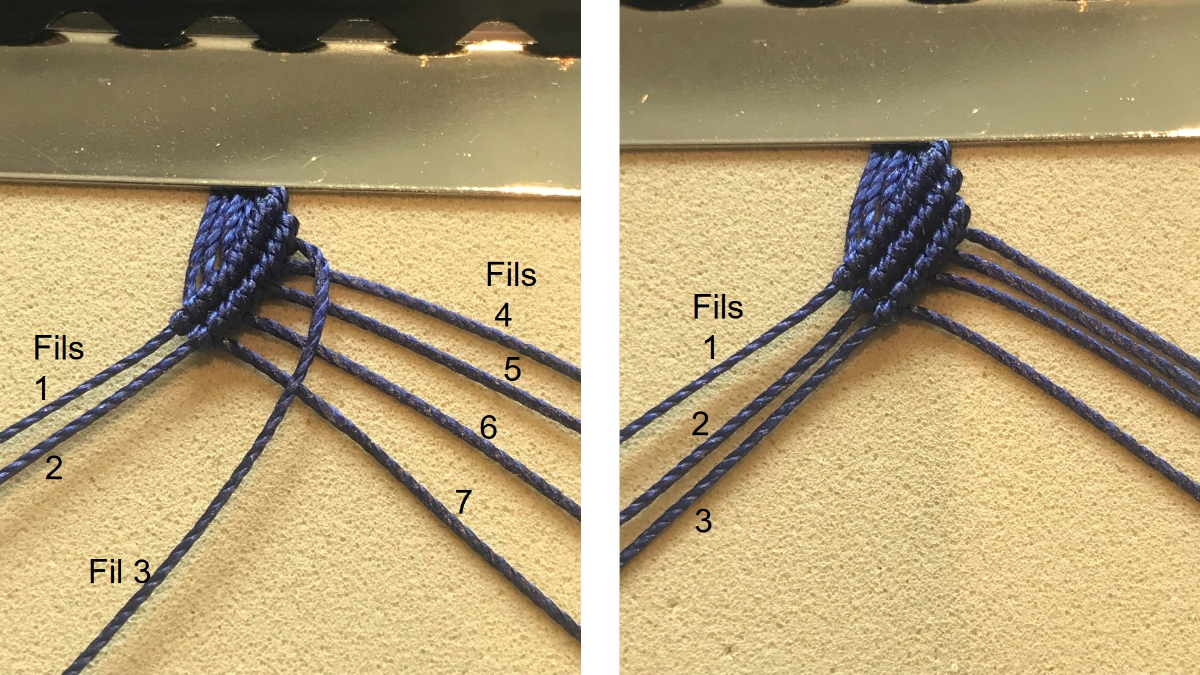Men's micro macramé bracelet : Step 12 Men's micro macramé bracelet : Step 12