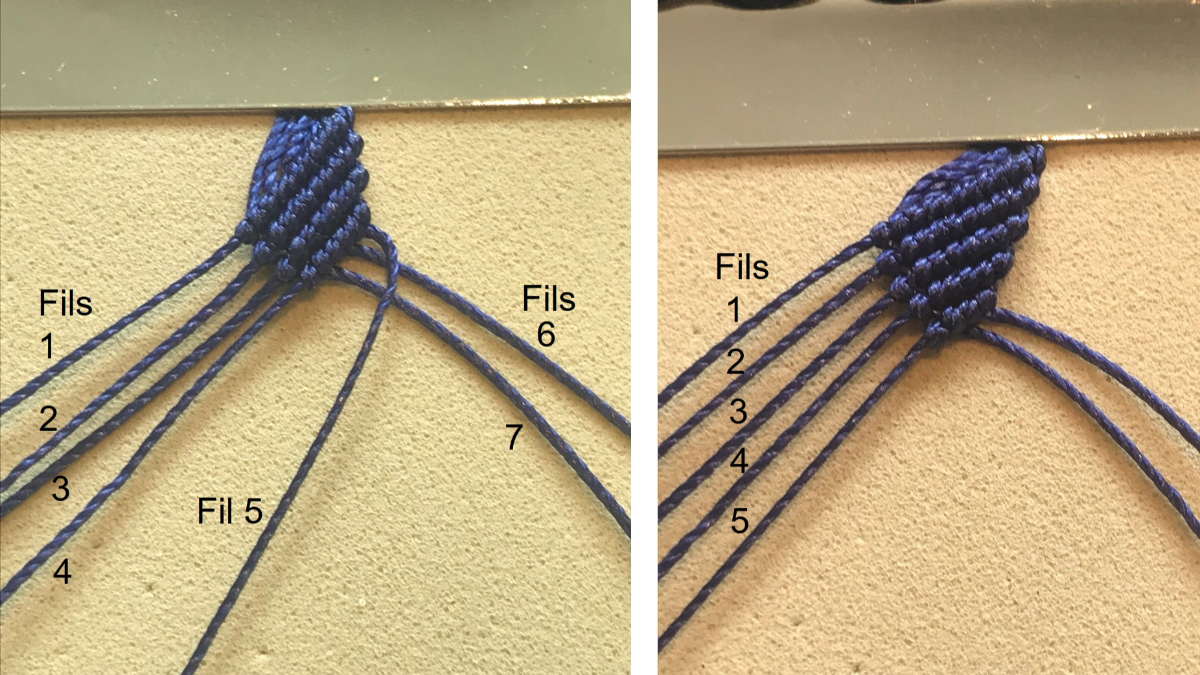 Men's micro macramé bracelet : Step 14 Men's micro macramé bracelet : Step 14