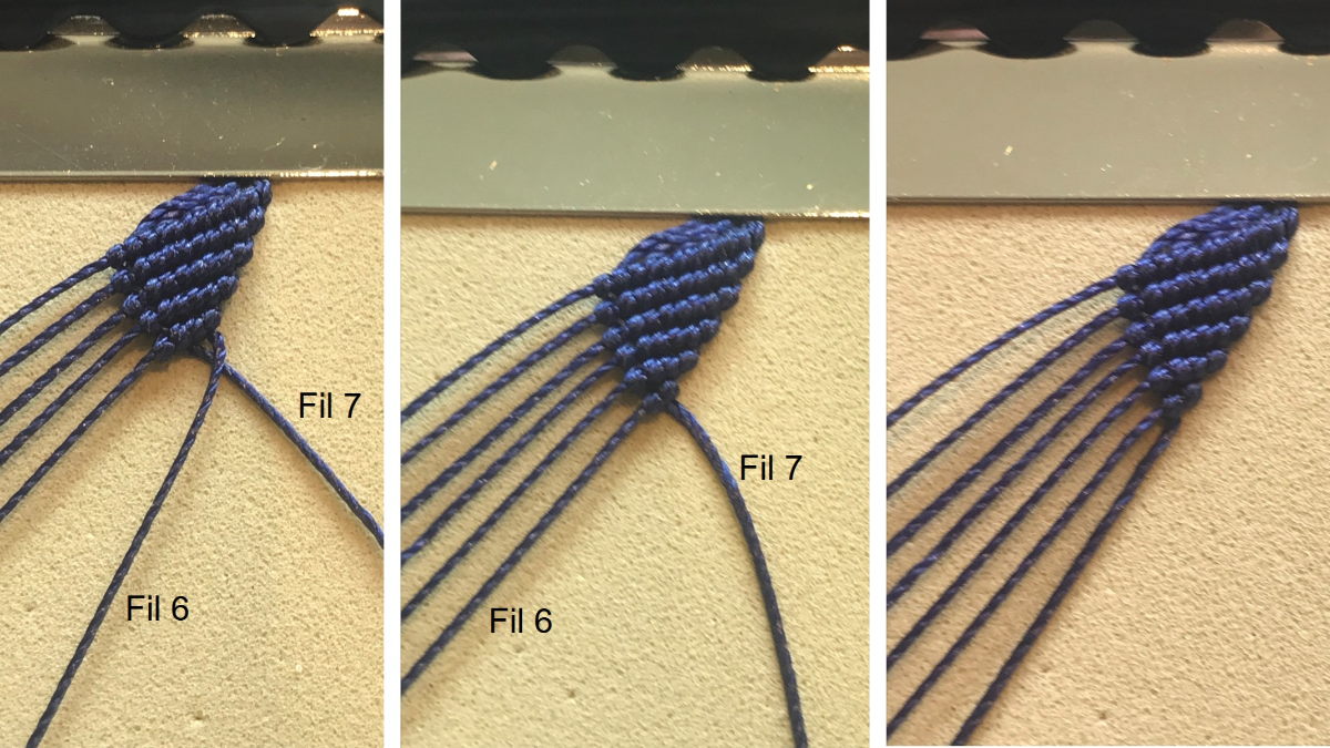 Men's micro macramé bracelet : Step 15 Men's micro macramé bracelet : Step 15