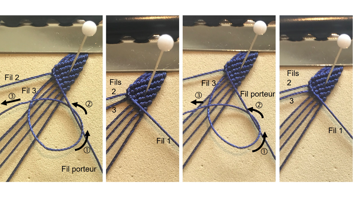 Men's micro macramé bracelet : Step 18 Men's micro macramé bracelet : Step 18