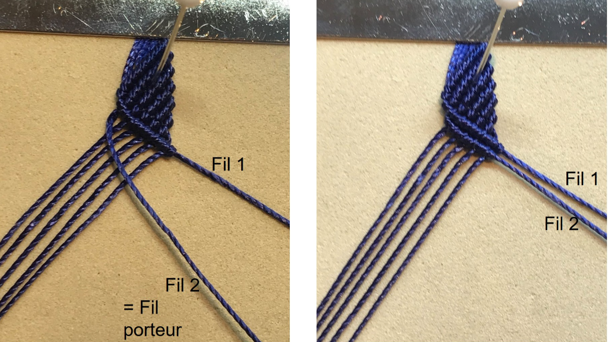 Men's micro macramé bracelet : Step 20 Men's micro macramé bracelet : Step 20