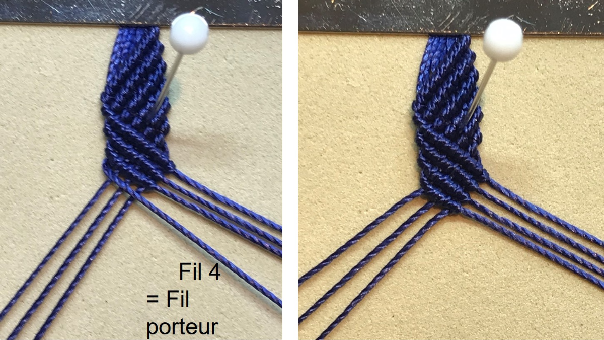 Men's micro macramé bracelet : Step 22 Men's micro macramé bracelet : Step 22