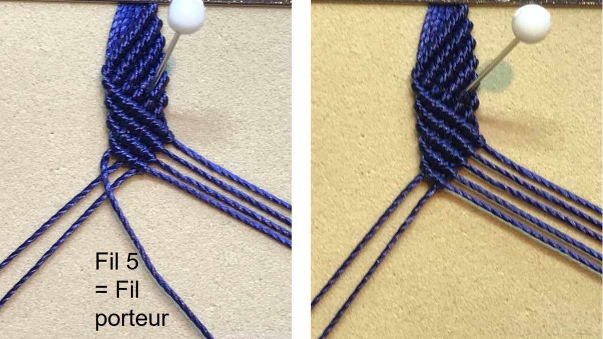 Men's micro macramé bracelet : Step 23 Men's micro macramé bracelet : Step 23