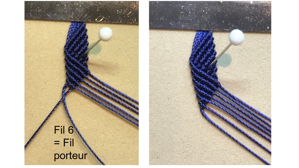 Men's micro macramé bracelet : Step 24 Men's micro macramé bracelet : Step 24