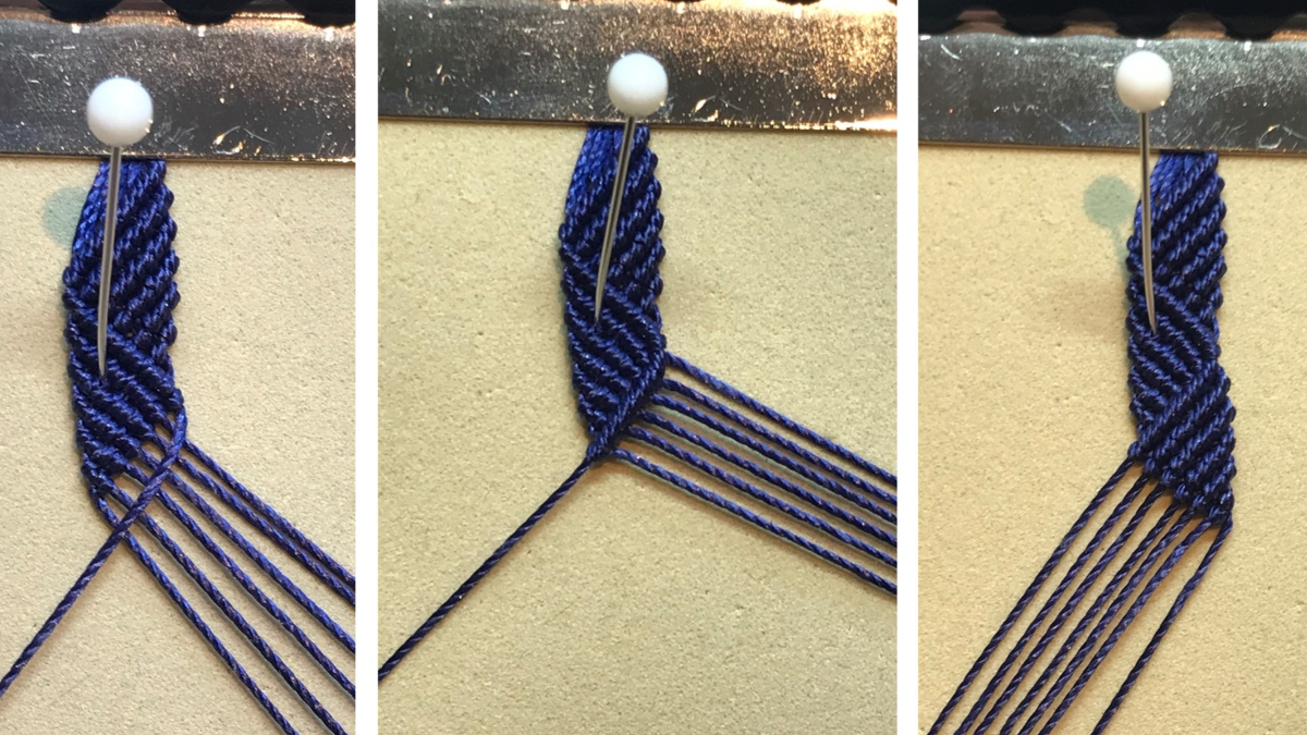 Men's micro macramé bracelet : Step 25 Men's micro macramé bracelet : Step 25