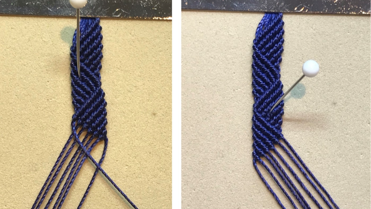 Men's micro macramé bracelet : Step 26 Men's micro macramé bracelet : Step 26