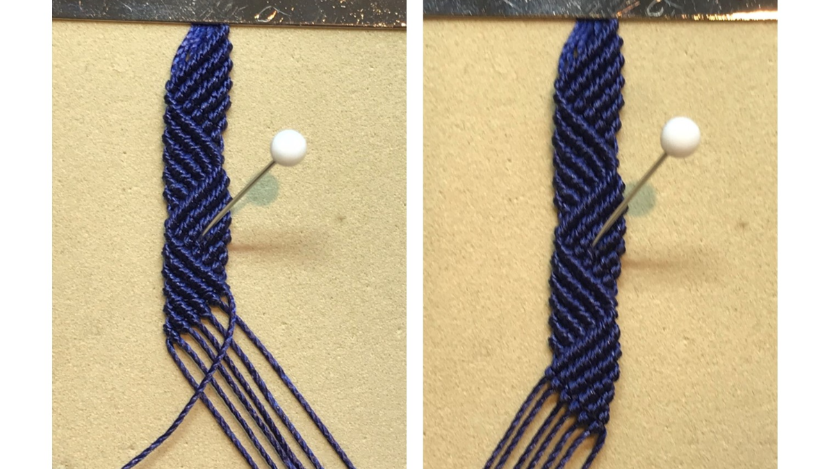 Men's micro macramé bracelet : Step 27 Men's micro macramé bracelet : Step 27