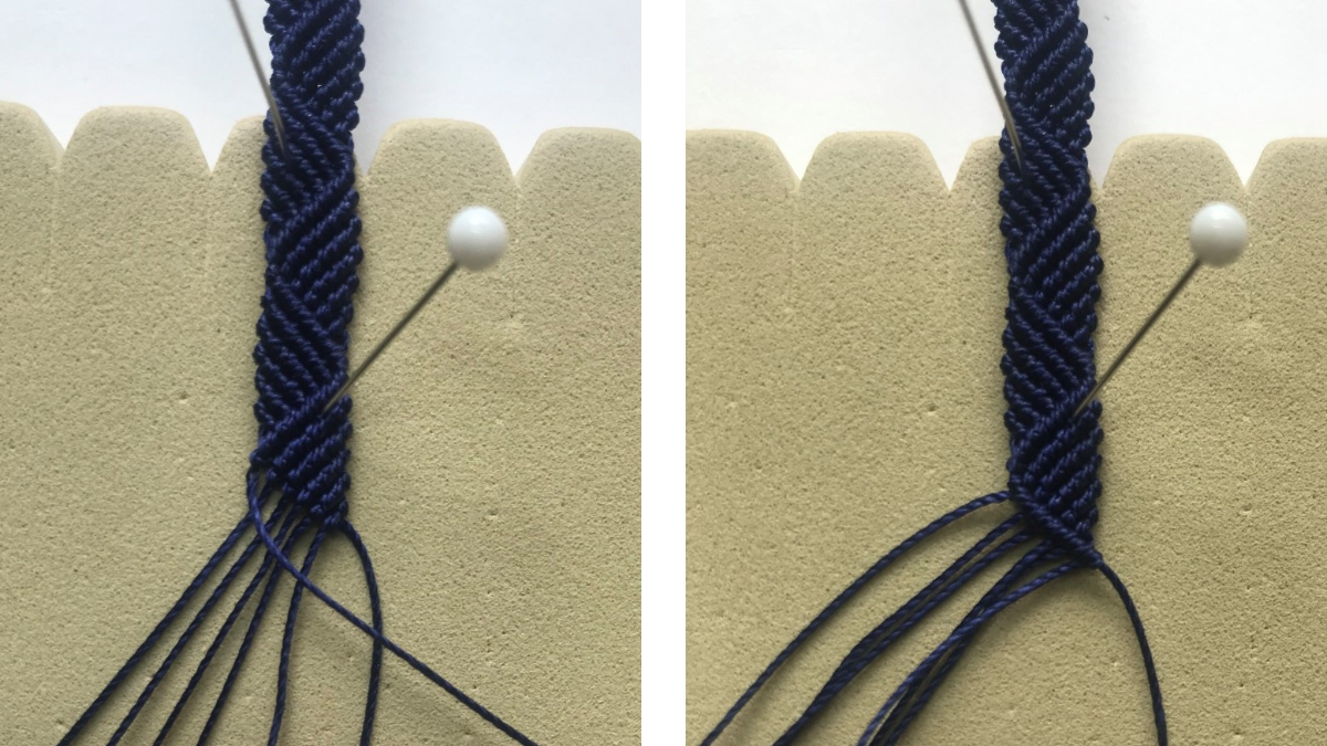 Men's micro macramé bracelet : Step 29 Men's micro macramé bracelet : Step 29