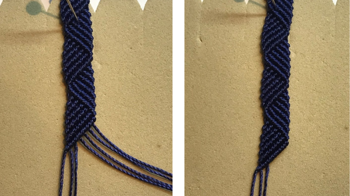 Men's micro macramé bracelet : Step 31 Men's micro macramé bracelet : Step 31