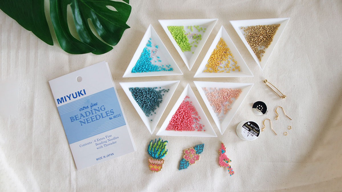 Schema  DIY bead weaving for summer in brick stitch