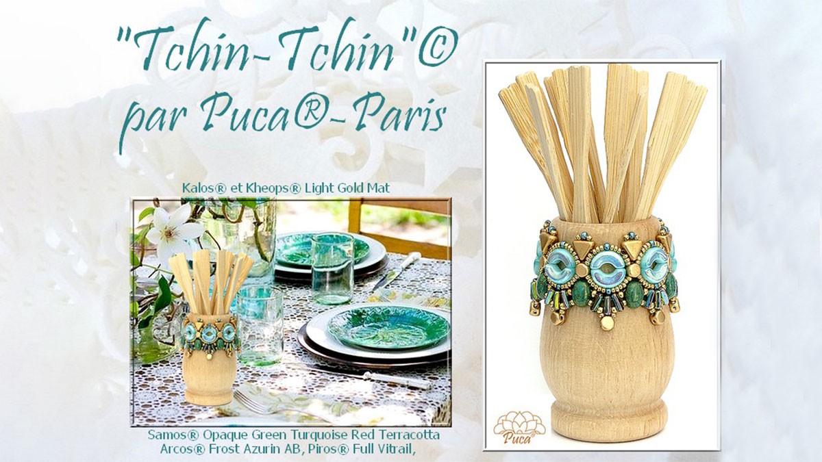 Tchin Tchin diagram with wooden support by Puca®.