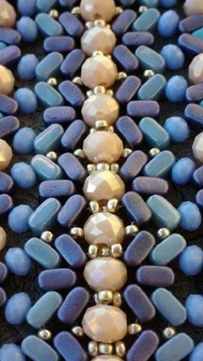Schema Bracelet avec Kheops®, Ios® et perles facettées Schema Bracelet avec Kheops®, Ios® et perles facettées