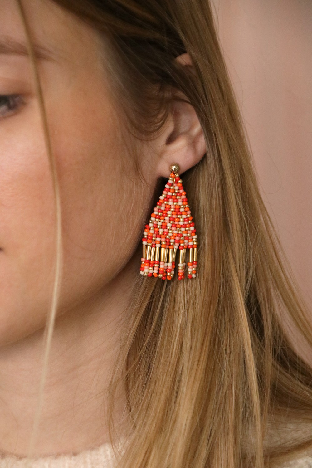 Schema Double brick stitch earrings with seed beads Schema Double brick stitch earrings with seed beads