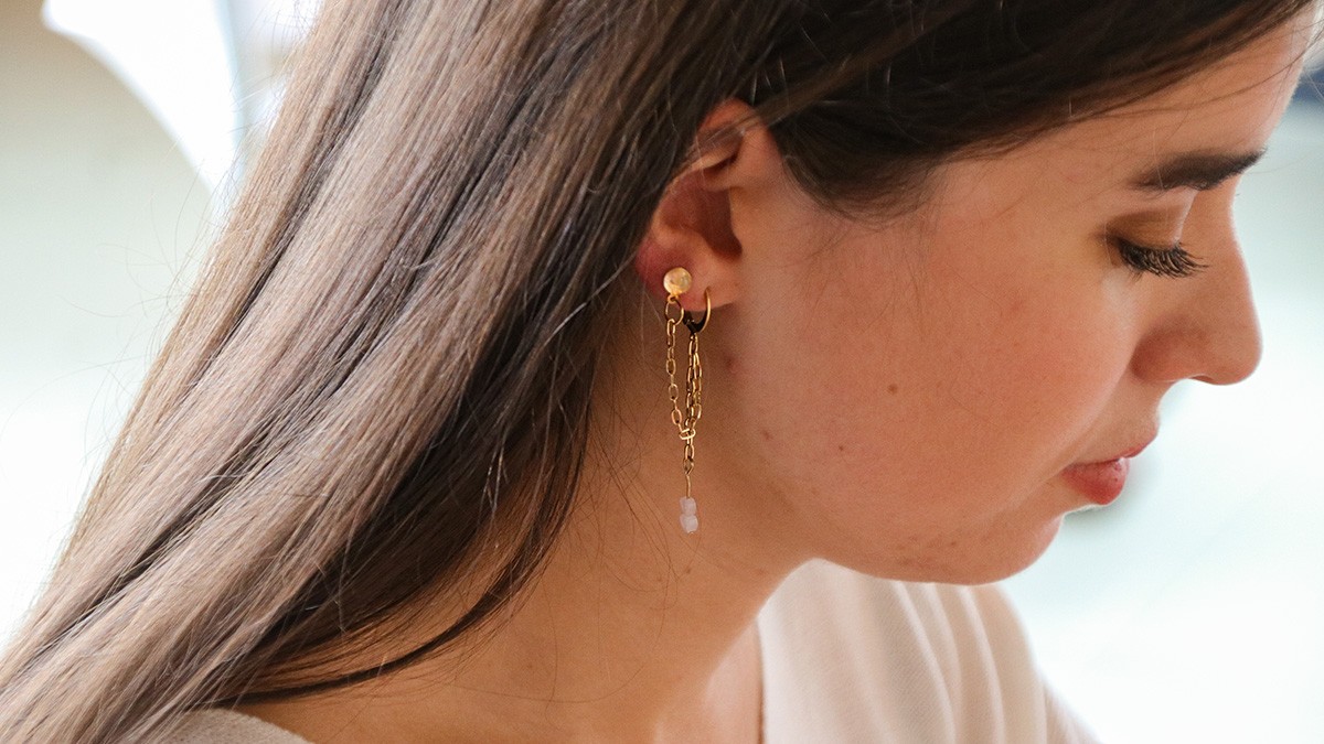 Easy tutorial, mismatched quartz gemstone earrings