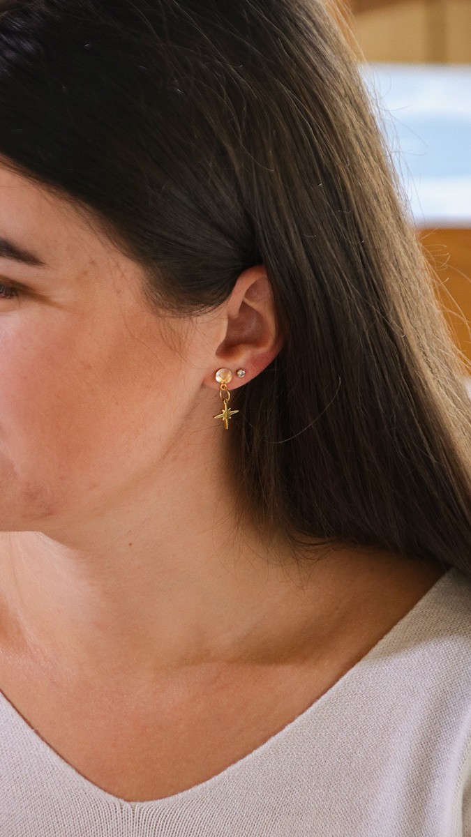 Schema Easy tutorial, mismatched quartz gemstone earrings Schema Easy tutorial, mismatched quartz gemstone earrings