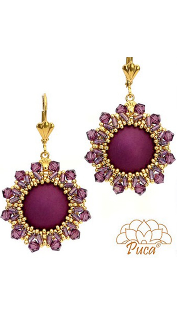 Schema  Albane earrings with pearls by Puca®, France