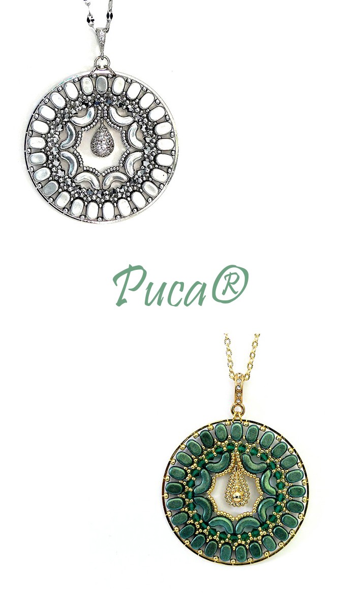 Schema  Lara medallion with Lipsi pearls by Puca®, France