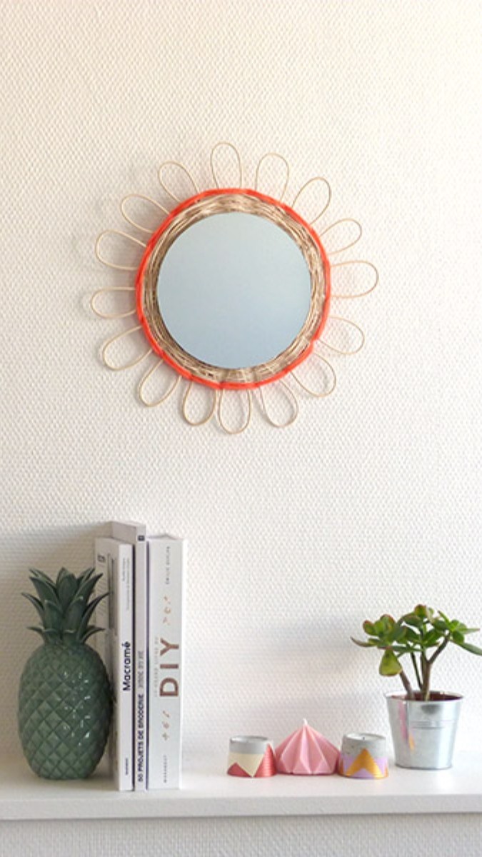 Schema Easy DIY - Rattan mirror Schema Easy DIY - Rattan mirror