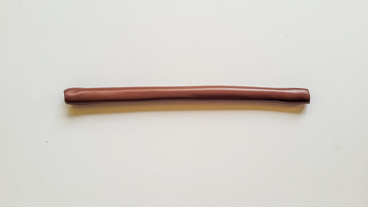 Polymer clay golden flower earrings : Step 5