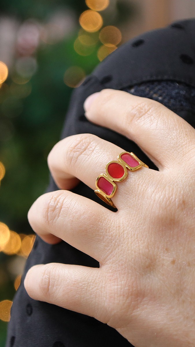 DIY multicolor ring in UV LED resin