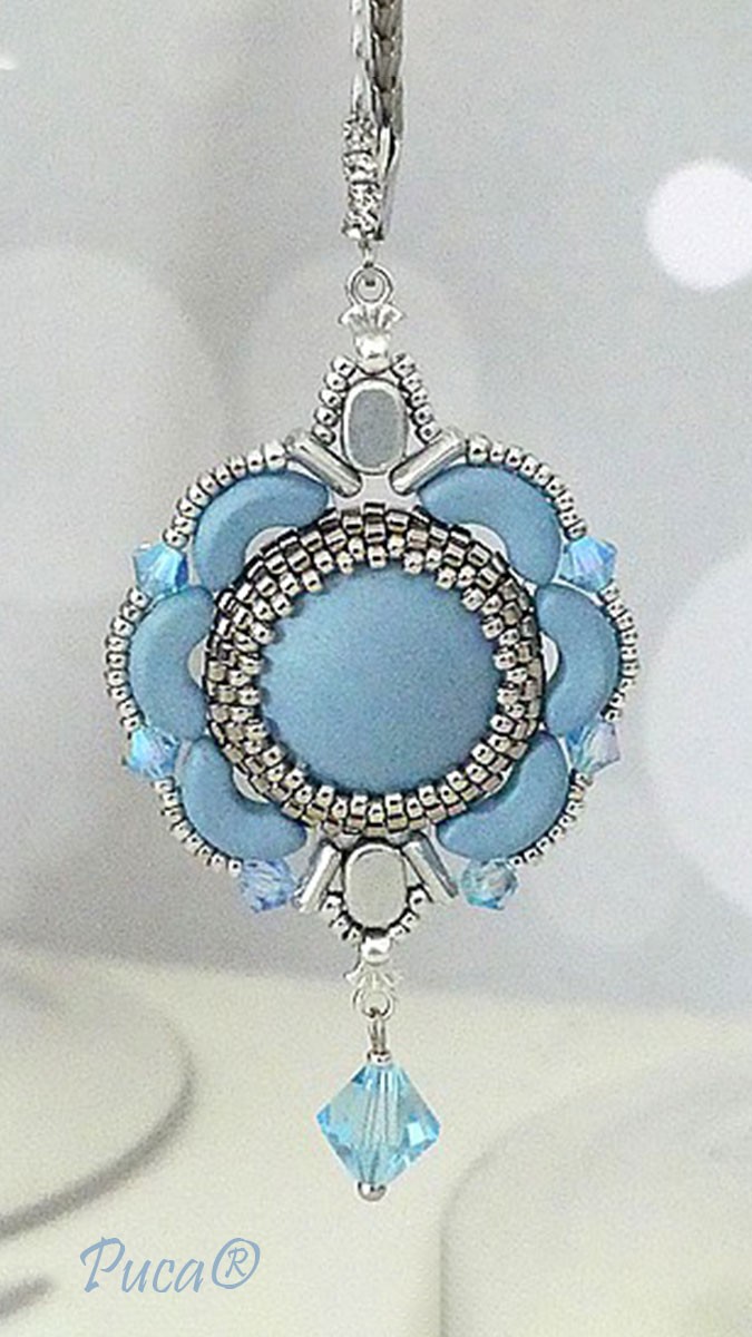 Schema  Noélia earrings with cabochon by Puca®, France