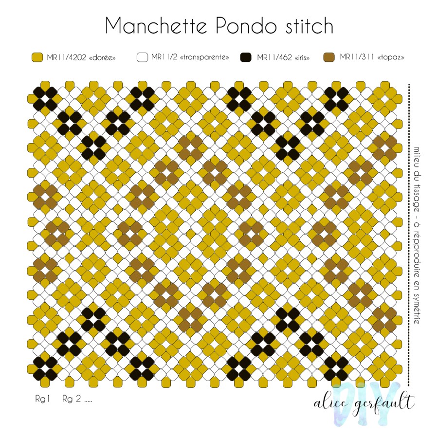 Schema  Gold-plated pondo stitch cuff bracelet