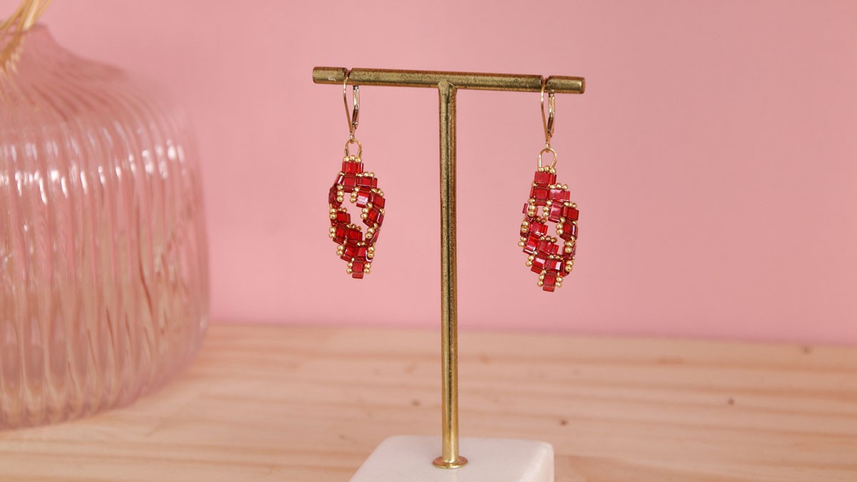 Schema  Half Tila dangling earrings