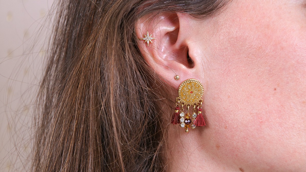 Schema Earrings with customizable tassels Schema Earrings with customizable tassels